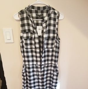 Banana Repulblic mid length 0 checker dress